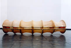 Schrein III - Rohleder, Eisen, Fotografie, 2003, 200 x 45 x 45 cm